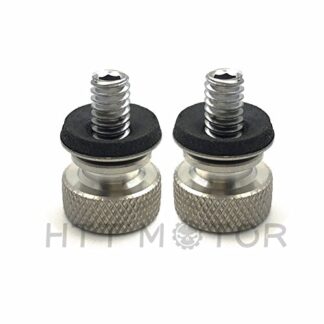 XHT(BC)- 2X Polished Stainless Steel Crews Seat Bolt 1/4" For 1996-2016 Harley Touring