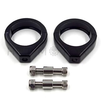 XHT(BC)-2x 49mm Turn Signal Indicator Light Relocation Fork Clamp For Harley-Davidson