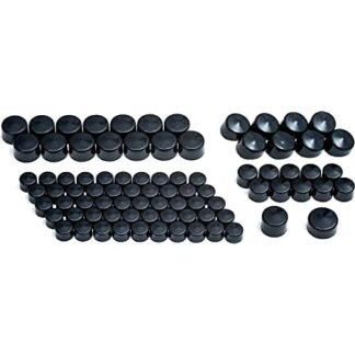 XHT(BC)- 48 Piece Black Caps Cover Kit for 84-03 Harley Sportster Engine & Misc Bolt Set