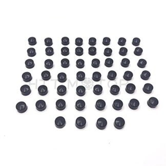 XHT(BC)- 52PCS Black Bolt Cap Topper Cover Nut for 2004-2015 Harley Sportster Engine