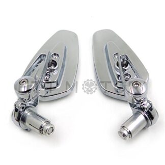 XHT(BC)- 7/8" 22mm Universal Motorcycle CNC Aluminum Arrow Bar End Side Black Mirrors