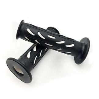 XHT(BC)-7/8" Bean Engraved White Plastic Hand Grips For CBR 600 ATV QUAD JET SKI