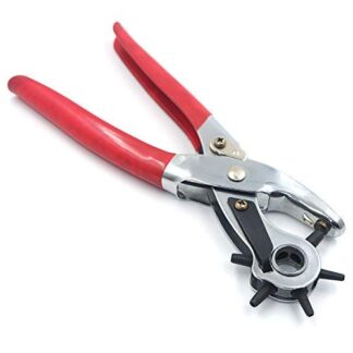 XHT(BC) 9" Heavy Duty Leather Hole Punch Hand Pliers Belt Holes 6 Sized Punches Tool New
