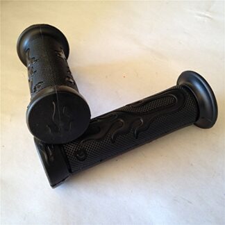 XHT(BC)- ATV WATERCRAFTS Flame Gel Style Grips Black ATV QUAD YAMAHA KAWASAKI POLARIS SEADOO BOMBARDIER JET SKI ATV FOREMAN RECON RINCON Brute Force Prairie BRUIN GRIZZLY KODIAK(7/8" BOTH SIDE)