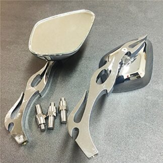 XHT(BC)- Alloy Running Ctom Mirror for Harley softail FatBoy Flame Shape chromed