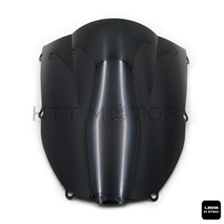 XHT(BC)- BLACK DOUBLE BUBBLE TRANSPARENT WINDSCREEN SHIELD FOR 2000-2002 KAWASAKI ZX6R