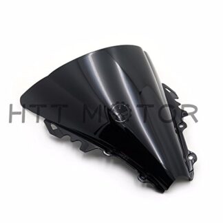 XHT(BC)- BLACK DOUBLE BUBBLE TRANSPARENT WINDSCREEN SHIELD FOR 2006-2007 YAMAHA YZF R6