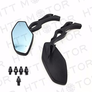 XHT(BC)- BLACK MOTORCYCLE REARVIEW MIRRORS FOR SUZUKI CHOPPER BOBBER CRUISER 8-10MM