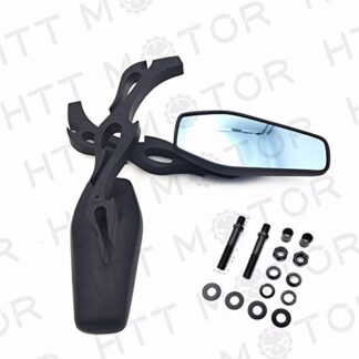 XHT(BC)- BLACK TAPERED TEARDROP REARVIEW SHORT STEM MIRRORS FOR HARLEY MOTORCYCLE CRUISER
