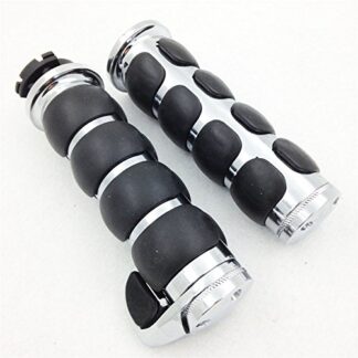 XHT(BC)- Billet Aluminum w/Rubber Hand Grips 1" 25mm For Harley Davidson Softail Fat Boy FLSTF/Shadow 600 VLX DLX