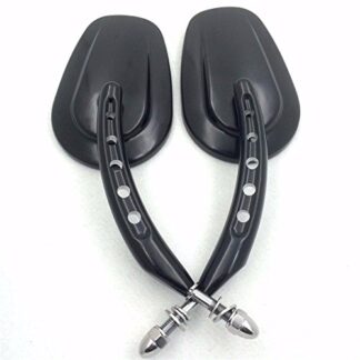 XHT(BC)- Black Big Side Mirrors For 1982 and up Harley Night Train FXSTB Springer Softail FXSTS Sportster 1200 XLH1200 Black