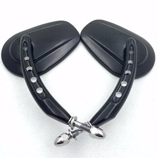 XHT(BC)- Black Big Side Mirrors For 1982 and up universal to most Harley Dyna Super Glide Convertible FXDS CONV Black