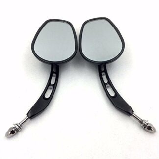 XHT(BC)- Black Big Side Mirrors with Hollow-out Stem For 1982-later For Harley Sportster 1200 Custom XL1200C Sportster 883 XLH883