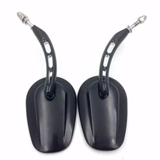 XHT(BC)- Black Big Side Mirrors with Hollow-out Stem For 1982-later Harley Dyna Super Glide T Sport FXDXT Black
