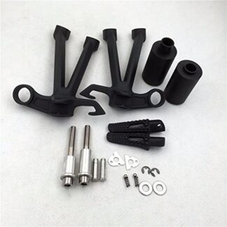 XHT(BC)- Black Brackets Foot Pegs Footrest Frame Sliders for Suzuki GSXR 1000 2007 2008