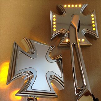 XHT(BC)- Black Custom LED turn siganl integrated mirror fit kawasaki suzuki yamaha