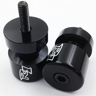 XHT(BC)- Black Fiber Swingarm Spools"R1" Engraved Logo 6mm For Yamaha R1 YZF-R1 1998-2015/ Yamaha FZS1000 FZ1 2004-2008/ Yamaha VMAX (All Years)