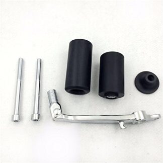 XHT(BC)- Black Frame Slider Chromed Brake Pedal levers for 2003 2004 Kawasaki ZX6R ZX6RR