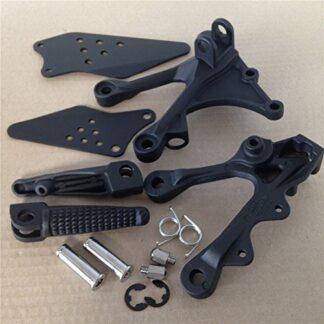 XHT(BC)- Black Front Rider Foot Pegs Bracket Fit For Kawasaki Zx6R 2005 2006 2007 2008