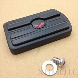 XHT(BC)-Black Harley Davidson Touring Softail Brake Pedal Large Pad H-D Willie G. Skull