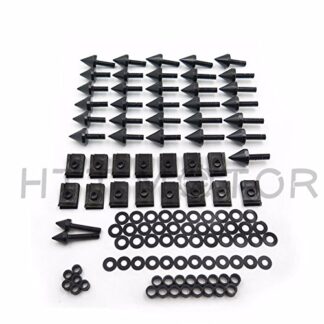 XHT(BC)- Black Motorcycle Spike Fairing Bolts Kit For 2002 2003 Yamaha Yzf R1 Yzf-R1