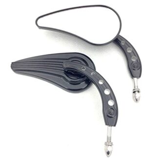 XHT(BC)- Black Raindrop Side Mirrors For 1984 and up Harley Davidson Touring Street Glide Road Glide Special Electra Glide Ultra Classic Ultra Limited