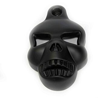 XHT(BC)- Black Skull Horn Cover For Harley Big Twins V-Rods Stock Cowbell Horns 1992-2013