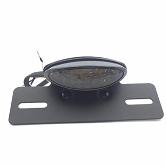 XHT(BC)- Black Smoke LED Integrated Taillight License Plate Light Fender Eliminator Plate Most Motorcycle Street Bike Scooter Cruiser Chopper Dirt Bike ATV off-road Harley Kawasaki Suzuki Yamaha