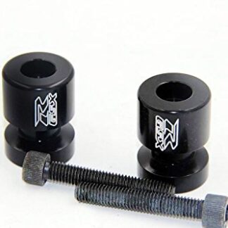 XHT(BC)- Black Swingarm Spools"GSXR" Engraved Logo 8mm Thread For Suzuki GSX-R 1000 2001-2012/ GSXR 600 1992-2011/ SV650S 1999-2009/ TL1000R 1998-2003