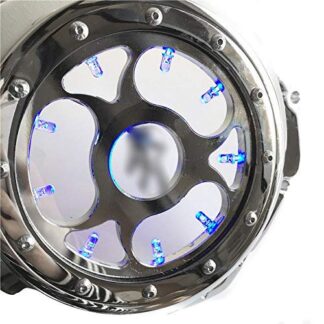 XHT(BC)-Blue LED See Through Engine Clutch Cover For 1999-2020 Suzuki GSX 1300R Hayabusa and 2008-2009 Suzuki B-King