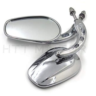 XHT(BC)-CHROME TAPERED TEARDROP REARVIEW LONG STEM MIRRORS FOR HARLEY MOTORCYCLE