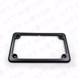 XHT(BC)- Carbon Motorcycle License Plate Frame for 7" x 4" Motorcycle Plates Chrome Frame