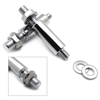 XHT(BC) Chrome 1-1/2" Clockwise Raised Mirror Adapters For Suzuki Kawasaki Indian Victory All Year