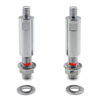 XHT(BC) Chrome 1-1/2" Raised Mirror Adapters For Yamaha Ducati Scrambler Full Throttle Urban Enduro Icon