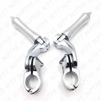 XHT(BC)- Chrome 2.5" Short Foot Peg Kit 1.25" Engine Guard For GoldWing GL1100