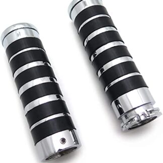 XHT(BC)- Chrome 7/8" 22mm Hand Grips Metal Fit For Kawasaki Vn Vulcan Classic Drifter 800