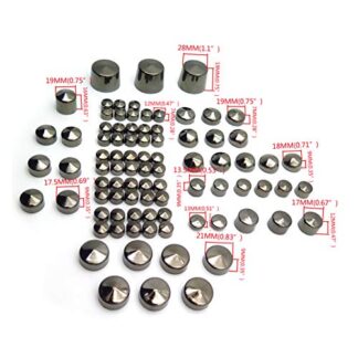 XHT(BC)-Chrome Bolts Toppers Caps for 2000-2005 2006 Harley Davidson Softail Twin Cam