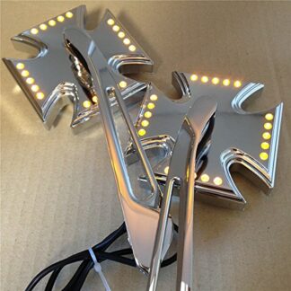 XHT(BC)- Chrome Custom LED turn siganl integrated mirror fit for Harley Electra Sportster