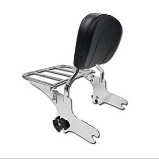 XHT(BC)- Chrome Detachable Backrest Sissy Bar with Luggage Rack for 1997-2008 Harley Touring Electra Glide Road Glide Road King Street Glide