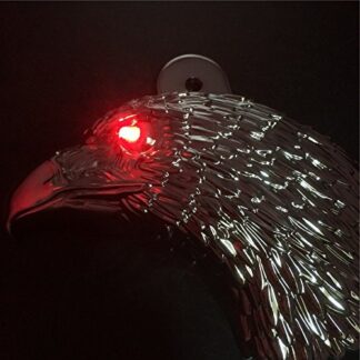 XHT(BC)- Chrome Eagle head horn cover For 1992 and up Harley-Davidson with side mount"cowbell" and all V-rod's With Red LED Light