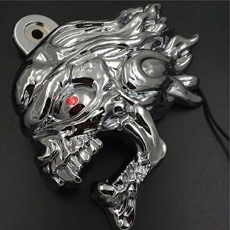 XHT(BC)- Chrome Ghost Head Wind head horn cover For 1992 and up Harley-Davidson with side mount"cowbell" and all V-rod's with LED light