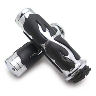XHT(BC)- Chrome Handlebar Grips 1" 25mm Hand grip For All Year Suzuki Kawasaki Yamaha Harley BMW Triumph Sportsbikes
