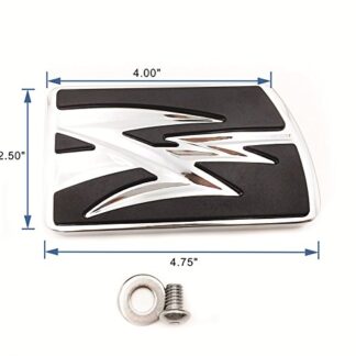 XHT(BC)- Chrome Lightning Large Brake Pedal Pad For Harley Road King FLHR/Electra Glide Ultra/Softail Slim FLS