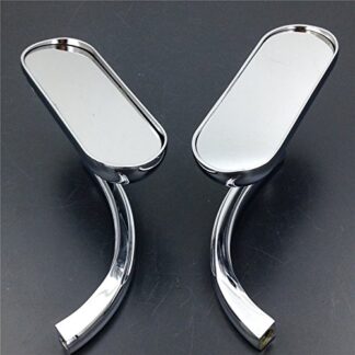 XHT(BC)- Chrome Oval Mirrors For Yamaha R1 R6 V-Max Xvs Virago Road Royal Vstar Cruiser