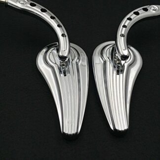 XHT(BC)- Chrome Raindrop Side Mirrors For 1984 and up Harley Davidson Touring Street Glide Road Glide Special Electra Glide Ultra Classic Ultra Limited