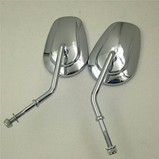 XHT(BC)- Chrome Rearview Shining Shining Mirrors For Harley Davidson FLSTC FXDB DYNA FXDF FLSTF 8mm By HTT
