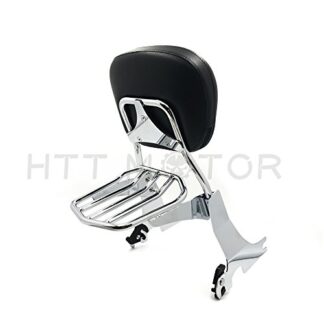 XHT(BC)- Chrome Sissy Bar Passenger Backrest w/Pad for Harley Sportster Models 2004-2016