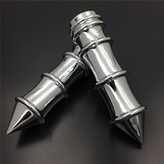 XHT(BC)- Chrome Skeleton Spike 1" 25mm Hand Grips For Shadow 750 Spirit Aero ACE/Harley Davidson Road King