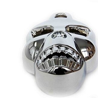 XHT(BC)- Chrome Skull Horn Cover For Harley Big Twins V-Rods Stock Cowbell 1992-2013
