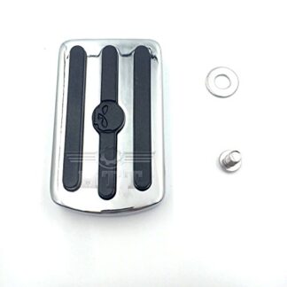 XHT(BC)- Chrome Skull Large Brake Pedal Pad For Harley Davidson '12-later Dyna FLD, 86-later FL Softail and '80-later Touring models(V Rod Muscle/Tri Glide/SuperLow)